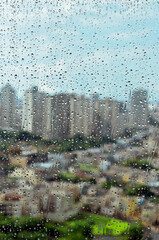 Raindrops on the windowpane, Ribeirao Preto, Sao Paulo, Brazil