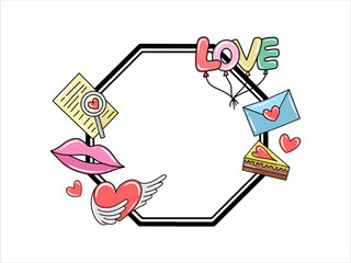 Frame Valentines Day Decoration
