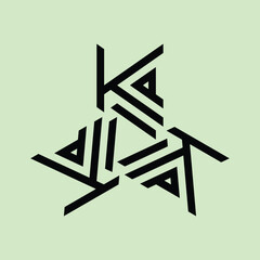 monogram design in the shape of the letters 