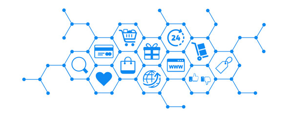 e-commerce , online shopping ,internet purchases concept  vector illustration