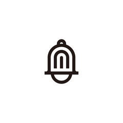 M Notification Logo. Notification icon logo with the initial letter M. Logo template