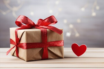 Valentines Day Gift Boxes, Exquisitely Wrapped, Romantic Surprises on Light Background