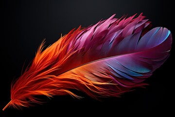 Ember Feather on black background