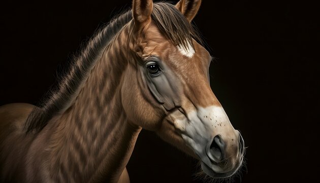 portrait young horse, award winning photography, hyper realistic, 8k, 32k