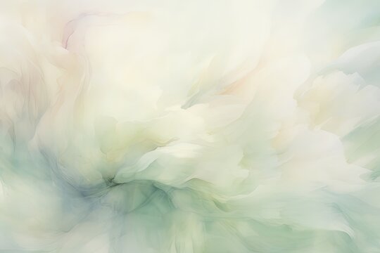 Blend Of Green And White Substances Swirling Together In Motion, Creating A Dreamlike And Ethereal Aesthetic