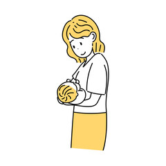 赤ちゃんを抱っこするママ