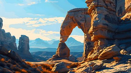 unique rock shapes in the desert
