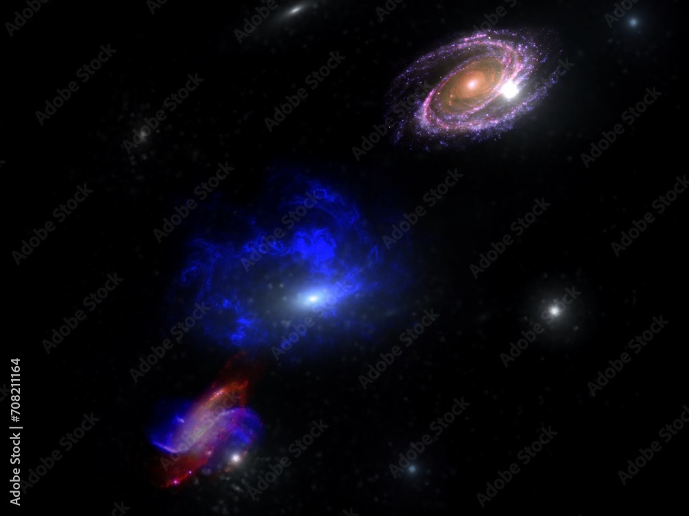 Wall mural science fiction wallpaper. beauty of deep space. colorful graphics for background, like water waves,