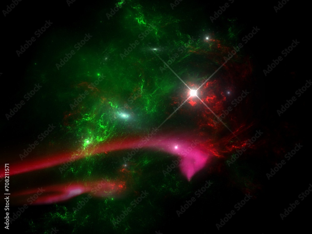 Wall mural science fiction wallpaper. beauty of deep space. colorful graphics for background, like water waves,