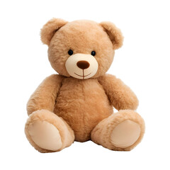 Small brown teddybear (Png object) isolated on transparent background