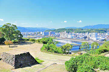 人吉城二の丸跡からの眺め　熊本県人吉市