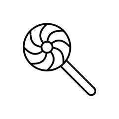 Lollipop outline icons, minimalist vector illustration ,simple transparent graphic element .Isolated on white background