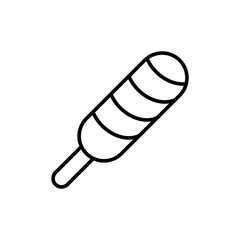 Candy stick outline icons, minimalist vector illustration ,simple transparent graphic element .Isolated on white background