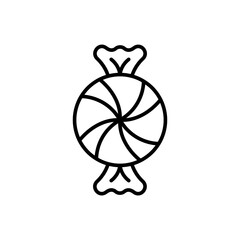 Candy outline icons, minimalist vector illustration ,simple transparent graphic element .Isolated on white background