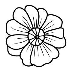 Hand drawn simple flower illustration