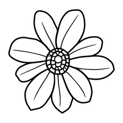 Hand drawn simple flower illustration