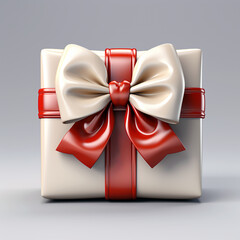 3d gift box with a bow