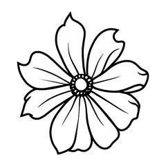Hand drawn simple flower illustration
