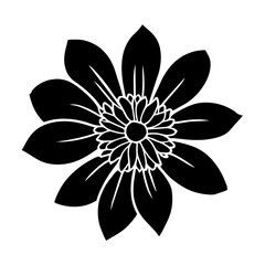 Hand drawn simple flower illustration