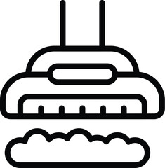 Vacuum cleaner mop icon outline vector. Dirty apartment. House brush