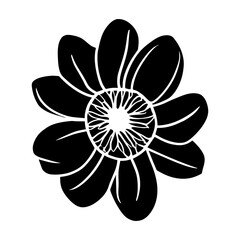 Hand drawn simple flower illustration