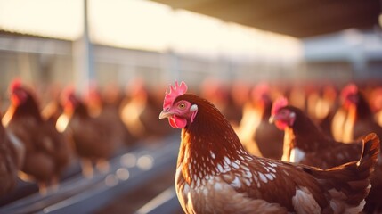 On this industrial poultry farm, the days of manual labor are gone as advanced automation takes over, allowing for efficient production and management of the vast flocks residing in the modern