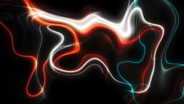Abstract Dark Neon Colors Background Loop