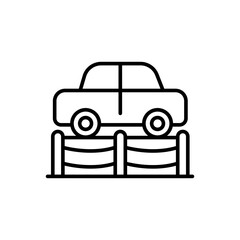 Car sale outline icons, minimalist vector illustration ,simple transparent graphic element .Isolated on white background