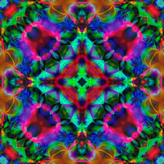 Fototapeta na wymiar Beautiful illustration. Bright flower. Abstract kaleidoscope pattern. pattern for design. psychedelic background.