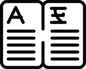 Interpreter app icon outline vector. Mobile case. Cellular syntax