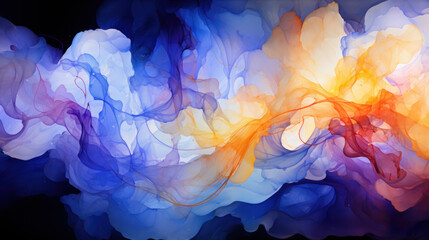 Multi-color colorful background from paint clouds