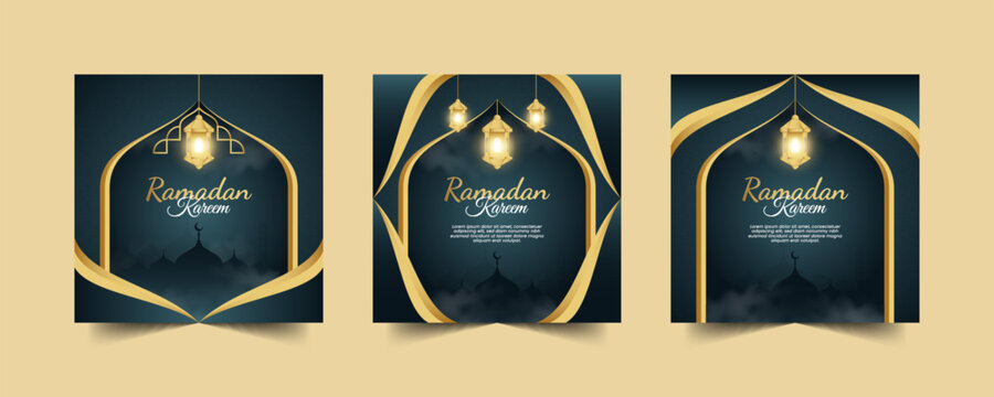 ramadan banner or social media post template for islamic celebration