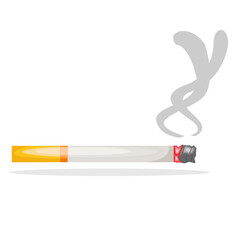 cigarette smoke, flat vector icon