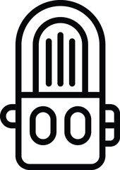 Virus bulb lamp icon outline vector. Device clean. Sign covid germs