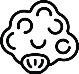 Cotton adult diaper icon outline vector. Mature napkin. Textile elderly