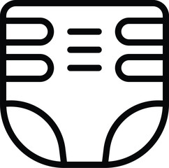 Old senior diaper icon outline vector. Slender elastic. Senior pad © ylivdesign