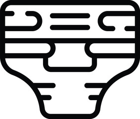 Adult diaper mattress icon outline vector. Aged female. Senior pad