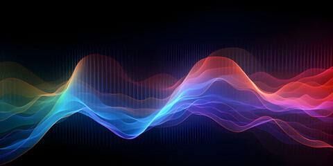abstract music waves background