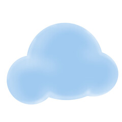 Clouds doodle weather illustration with blue and white colors that can be use for social media, sticker, wallpaper, e.t.c