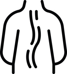 Spine pain icon outline vector. Anatomy inserts. Valgus pain feet