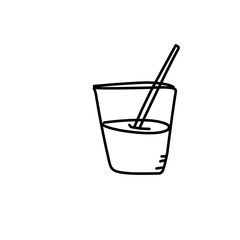 Doodle Glass of Water 