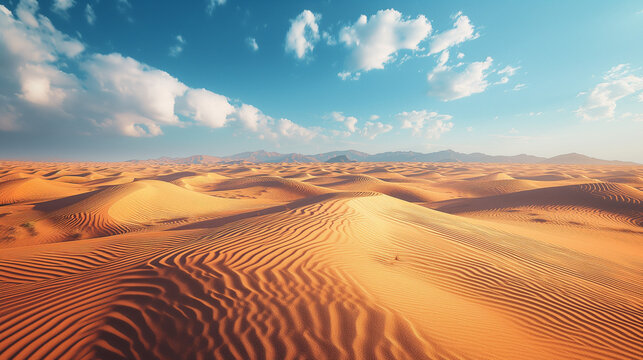Golden Desert Dunes at Sunset