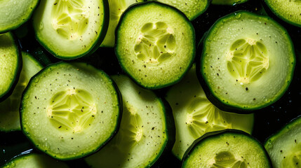 Vegetable ingredient vegetarian slice cucumber fresh organic green food raw