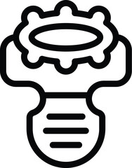 Scraper skin roller icon outline vector. Device beauty. Skincare dark