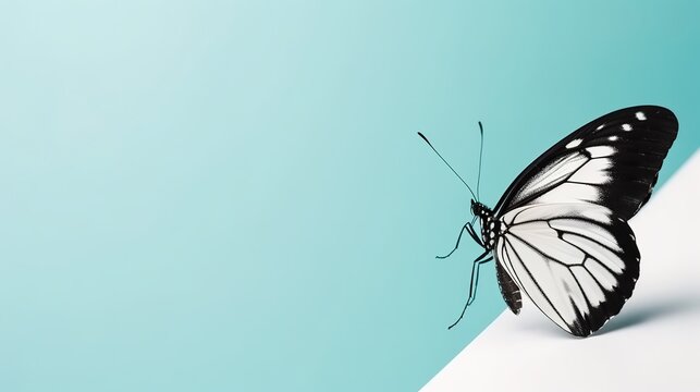 Simple photogrphy background butterfly thematic, minimal, stock image, with a blank space, generative ai