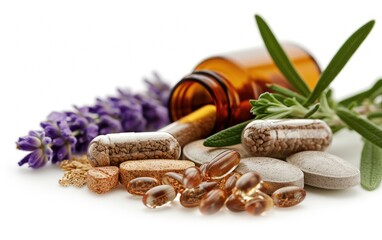 Supplements and vitamins with medicinal herbs