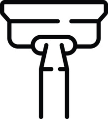 Modern mop icon outline vector. Cleaner dust. Garbage clean floor