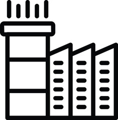 Eco energy city icon outline vector. Power plant. Green battery network