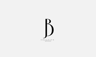 Alphabet letters Initials Monogram logo JB BJ J B