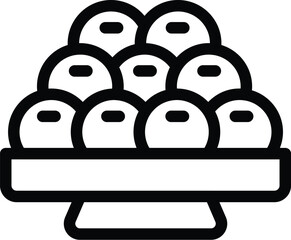 Food menu dumplings icon outline vector. Hot asian food. Prepare culinary